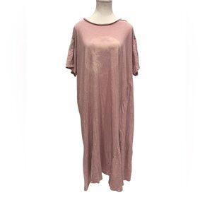Magnolia Pearl Short Sleeve T-shirt Maxi Dress In Light Pink  one size
